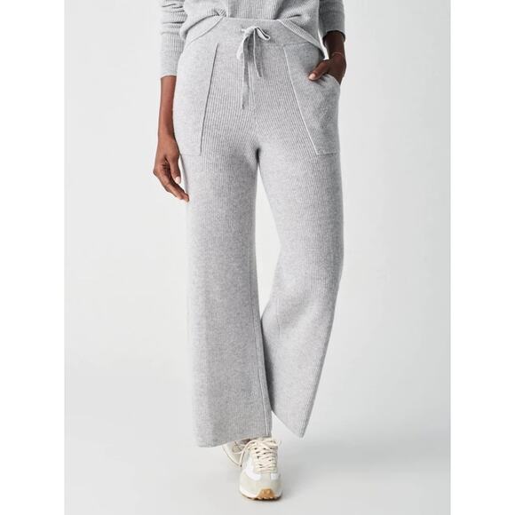 Faherty Cloud Cashmere Pants in Foggy Grey S - Picture 4 of 5